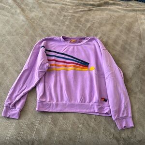 Aviator Nation Daydream Relaxed Crew Sweatshirt - Neon Purple